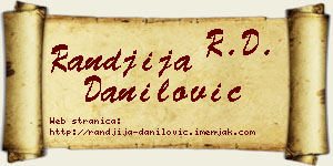 Ranđija Danilović vizit kartica